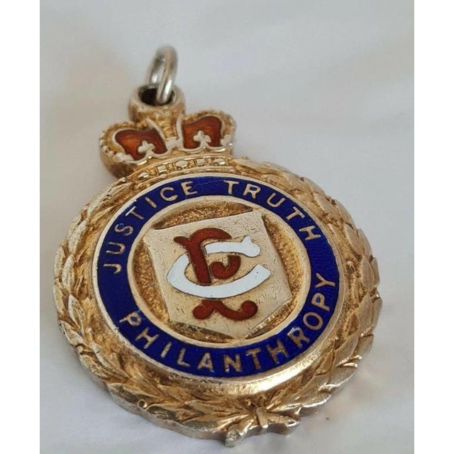 Sterling Silver-Gilt Masonic Buffalo Presentation Medallion, Chester, 1934 For Sale - Image 3 of 5