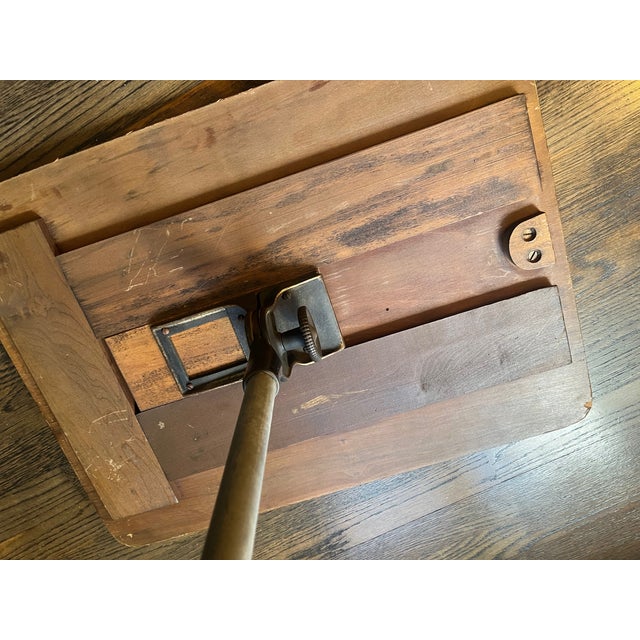 Victorian Music Stand Podium Book Stand Mahogany & Wrought Iron Adjustable 1890s For Sale - Image 10 of 12
