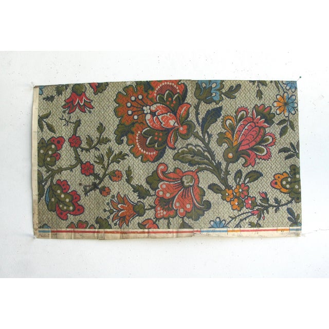 19th c. French original textile design. Gouache on paper. Each design is a one-of-a-kind, hand-painted work. The designs...