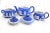 1960s Portland Blue Wedgwood Jasperware Teapot Sugar Bowl and Creamer For Sale - Image 11 of 13