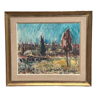 A. Roos, Landskap, 1960s, Oil on Panel, Framed For Sale