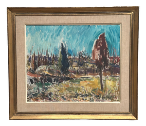 A. Roos, Landskap, 1960s, Oil on Panel, Framed