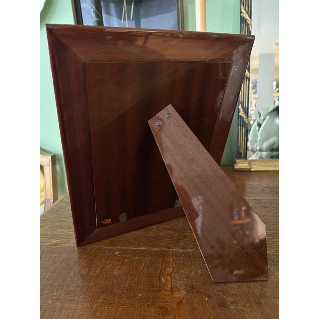 Wood Contemporary Faux Malachite Table Top Picture Frame Made in Italy For Sale - Image 7 of 10