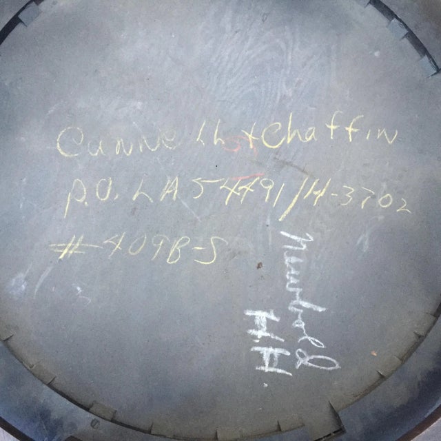 Mid Century Capiz Shell Top Round Table For Sale - Image 4 of 9