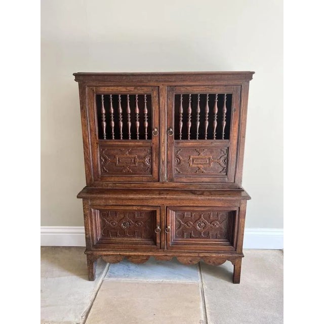 19th Century Antique Oak Food Cupboard, 1820 For Sale - Image 6 of 9