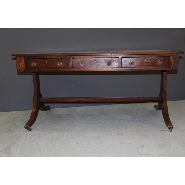 English Mahogany Desk, 1900 For Sale - Image 5 of 15