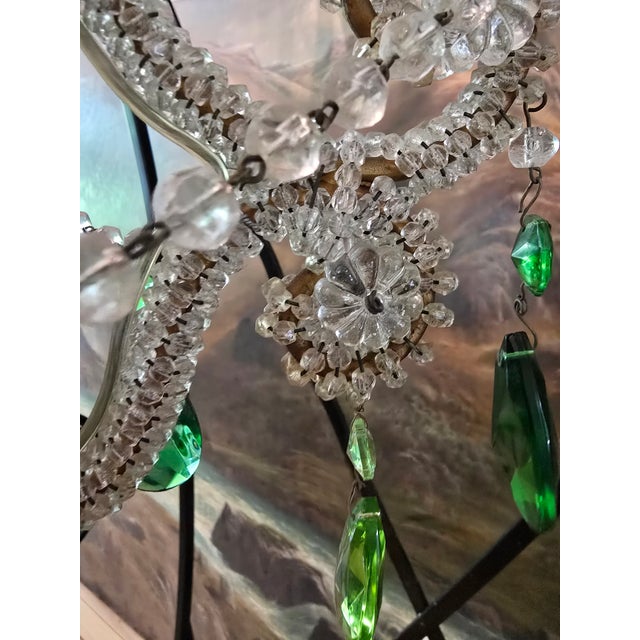 Vintage Mid Century Bagues Style Petite Chandelier For Sale - Image 10 of 11
