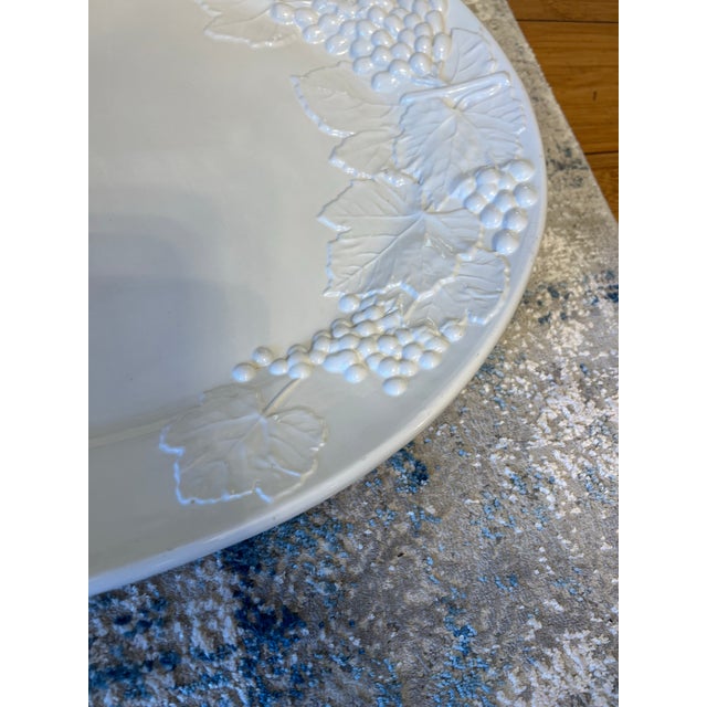 Tuscan 1990s Italian Large Serving White Tray Thanksgiving For Sale - Image 3 of 11