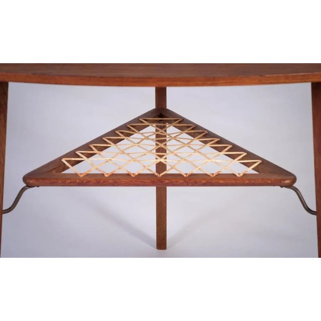 Wood Teak Coffee Table by Holger Georg Jensen for Haslev Møbelsnedkeri, Denmark, 1960s For Sale - Image 7 of 11