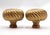 Traditional Mid 20th Century Pair of Reclaimed Spiral Ball Polished Brass Sink Faucet Knobs For Sale - Image 3 of 4
