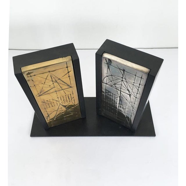 1980s Italian Bronze Abstract Sculptures by Walter Valentini, 1980, Set of 2 For Sale - Image 5 of 18