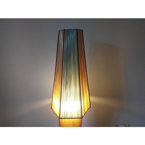 Mid-Century Modern German Rocket Floor Lamp in Metal and Straw, 1960 For Sale - Image 4 of 13