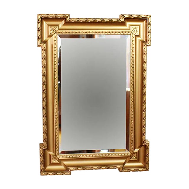 Vintage Golden Mirror For Sale