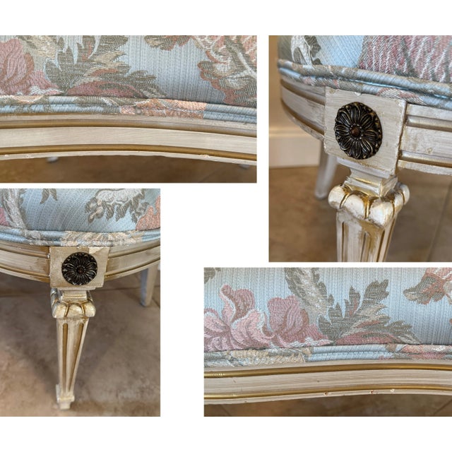 1950s Regency Asymmetrical Boudoir or Parlor Chairs - A Pair For Sale - Image 12 of 12