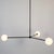 Modern Globe Chandelier 3, Black, 27.25in H, 5 Inch Glass Globes, by Research.Lighting, Modern, Minimal Hanging Light For Sale - Image 3 of 10