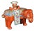 Chinese Export Porcelain Canton Famille Rose Elephant Candlestick Circa 1860 For Sale