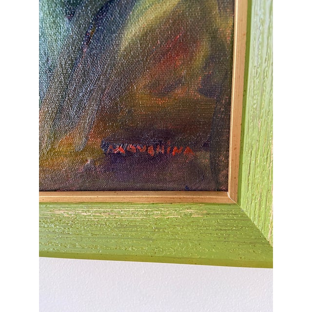 Contemporary Original Pink Phlox Flower Floral Oil Painting by Marina Movshina For Sale - Image 3 of 4