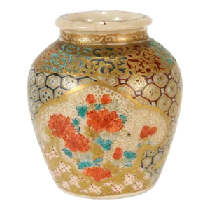 Antique Japanese Satsuma Miniature Cabinet Vase