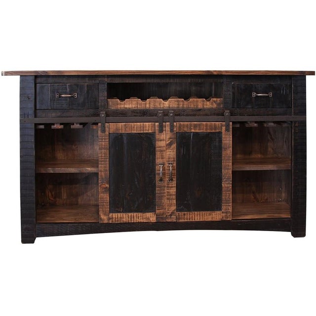 2020s Greenview Bar Counter - Distressed Black - 76" For Sale - Image 5 of 5