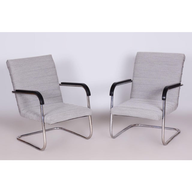 Vintage Bauhaus Lounge Chairs by Anton Lorenz for Mücke Milder, Czechia, 1930s, Set of 2 For Sale - Image 9 of 9