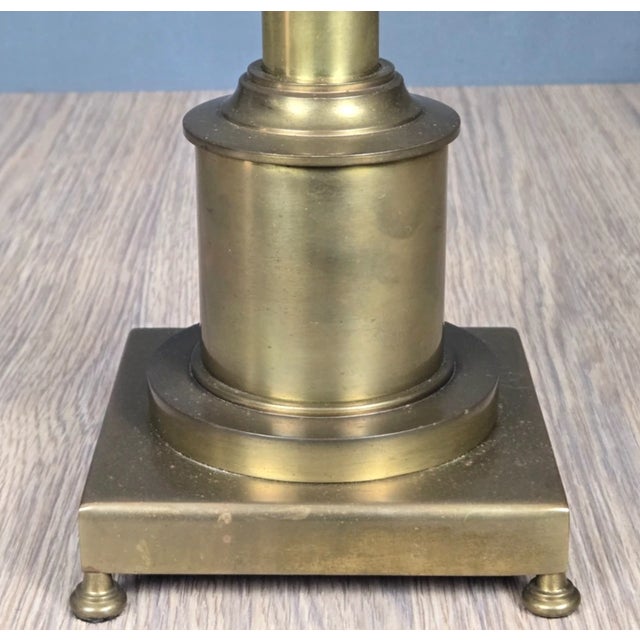 1990s Ethan Allen Adjustable "Telescope" Brass Table Lamp For Sale - Image 11 of 13