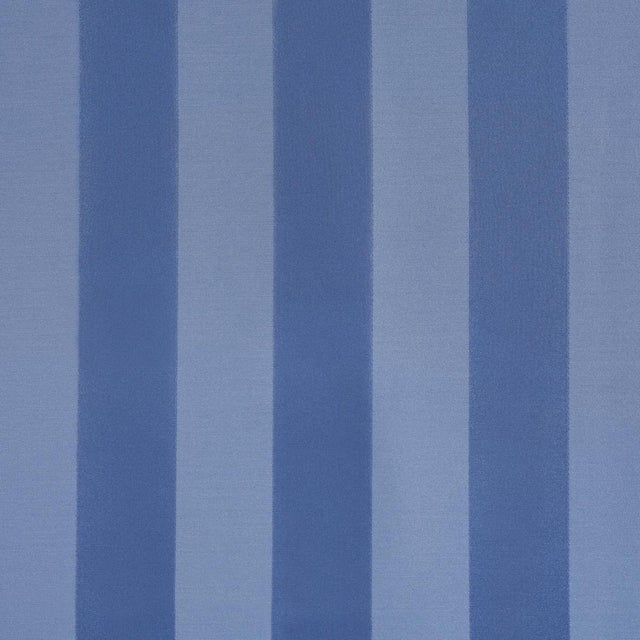 Traditional Schumacher Roosevelt Awning Stripe Fabric In Cobalt For Sale - Image 3 of 5