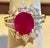 GIA Certified 3.6 Carat Burma Ruby Minor Heat and Diamond 18 Karat Gold Ring For Sale - Image 17 of 18