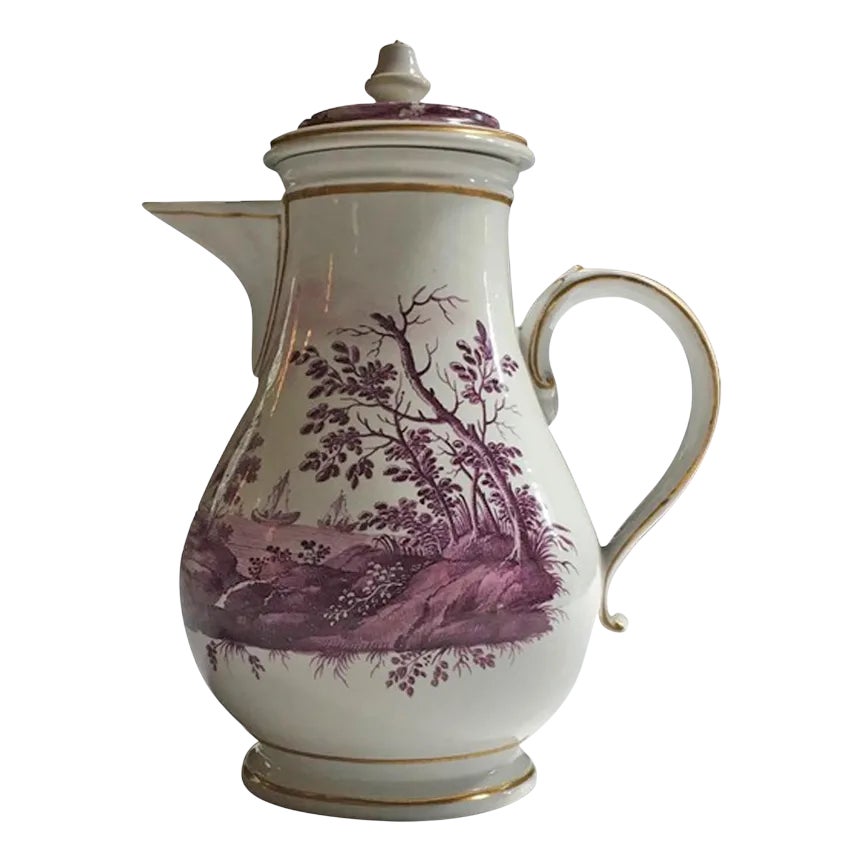 Mid-18th Century Porcelain Coffee Pot by Richard Ginori, Italy | Chairish
