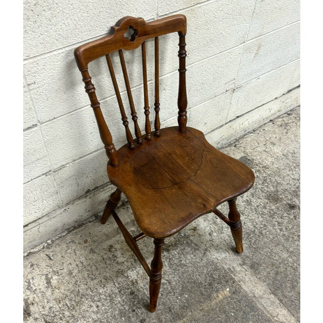 Farmhouse Antique Rothschild’s Child Size Pub Style Farmhouse Side Chair For Sale - Image 3 of 10