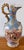Chinoiserie Vintage Satsuma Vase Pitcher With Gold Handle – 20th Century Chinoiserie, Hand-Painted For Sale - Image 3 of 17