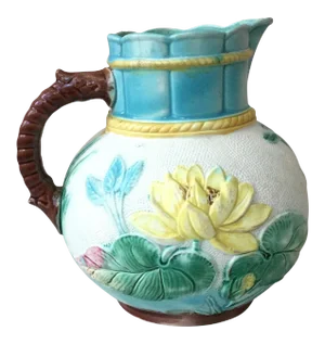 Victorian Majolica Water Lily, circa 1890