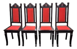 Set of Four 19th Century/Early 20th Century Spanish Jacobean-Style Gothic Revival Chairs