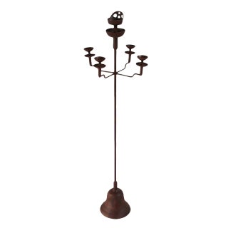 Vintage Iron Shanxi Asian Industrial Candle Stand - Large For Sale