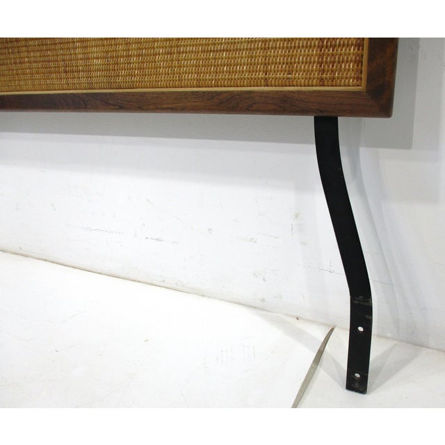 Wood Mid 20th Century George Nelson Full Sized Walnut Caned Headboard for Herman Miller For Sale - Image 7 of 10
