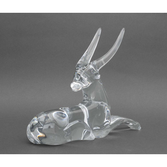 Transparent Loet Vanderveen for Baccarat Crystal Antelope For Sale - Image 8 of 13