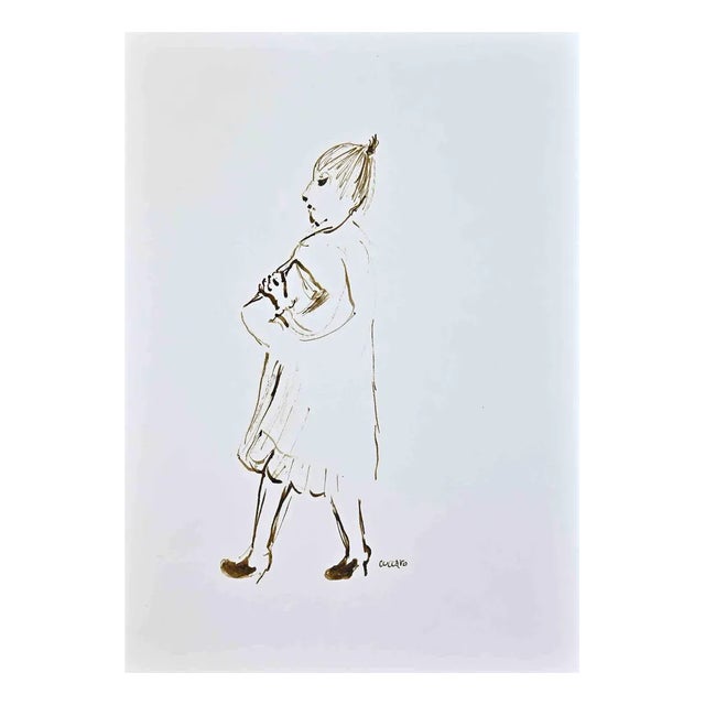 Roberto Cuccaro, Walking Woman, Original Drawing, 2000s For Sale
