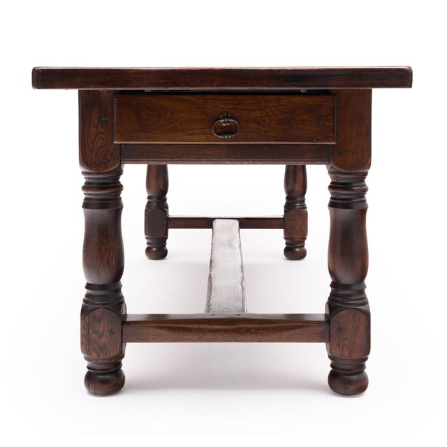 Antique French Farm Table, Solid Wood For Sale In Austin - Image 6 of 9