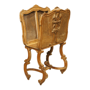 Early 1900s French Caned Louis XVI Style Porte-Revues Music Sheet Holder