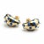 18k Yellow Gold Blue Polka Dot Enamel Teardrop Earrings 0.92 Inch Long, A Pair For Sale - Image 11 of 11