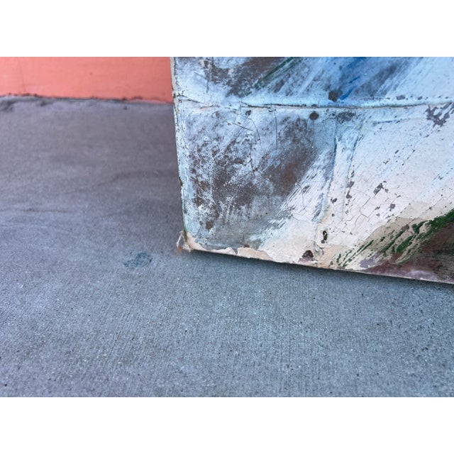 Large 1980's Vintage Expressionist Abstract Textured Oil Paintings - a Pair For Sale - Image 9 of 13