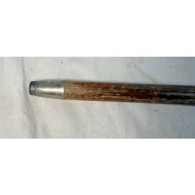 Antique 19th Century Monogrammed Sterling Silver Malacca Wood Walking Stick Cane For Sale - Image 10 of 11