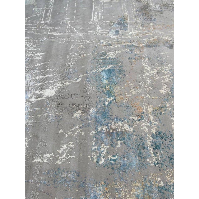 Handwoven Modern Abstract Area Rug 12x15 For Sale - Image 10 of 12