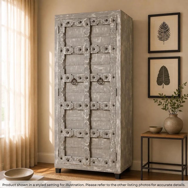 Dimensions: 33.5″wide X 16″deep X 72″high Features: • A rare piece and one of its kind exists • 100% solid wood...