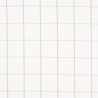 Schumacher x Veere Grenney Woodman Check Fabric In Straw For Sale