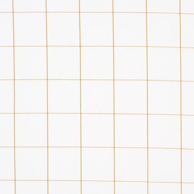 Schumacher x Veere Grenney Woodman Check Fabric In Straw For Sale