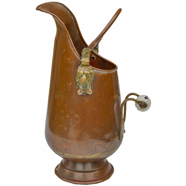Mid 20th Century Moroccan Copper Pitcher W/ Lion Handle For Sale - Image 5 of 5