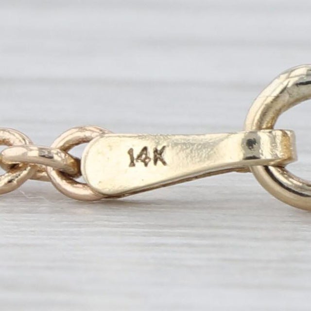 18" 1.6mm 14k Yellow Gold Cable Chain Necklace For Sale - Image 4 of 5