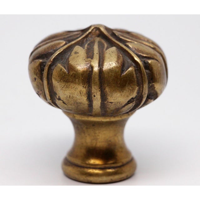Traditional Cast Bronze 4 Fold Door Knob For Sale - Image 3 of 4