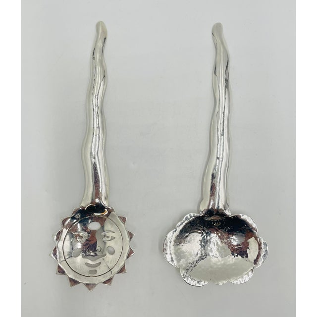 1980s 1980s Emilia Castillo Sun & Cloud Serving Utensils, Hand Signed, Mexican Modern Design For Sale - Image 5 of 18