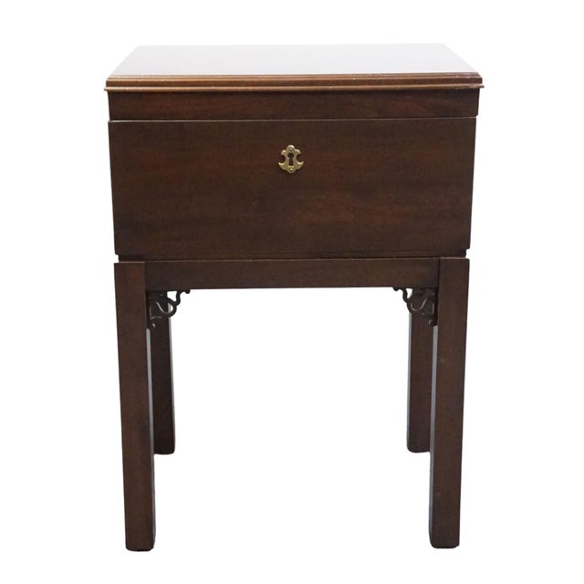 ETHAN ALLEN Georgian Court Solid Cherry Traditional 16x11" Box on Stand 11-3403 - 225 Vintage Finish 23" High 16.5" Wide...